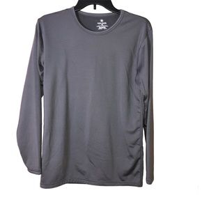 Body Glove Fleece Lined Base Layer Long Sleeve Shirt Grey Medium‎